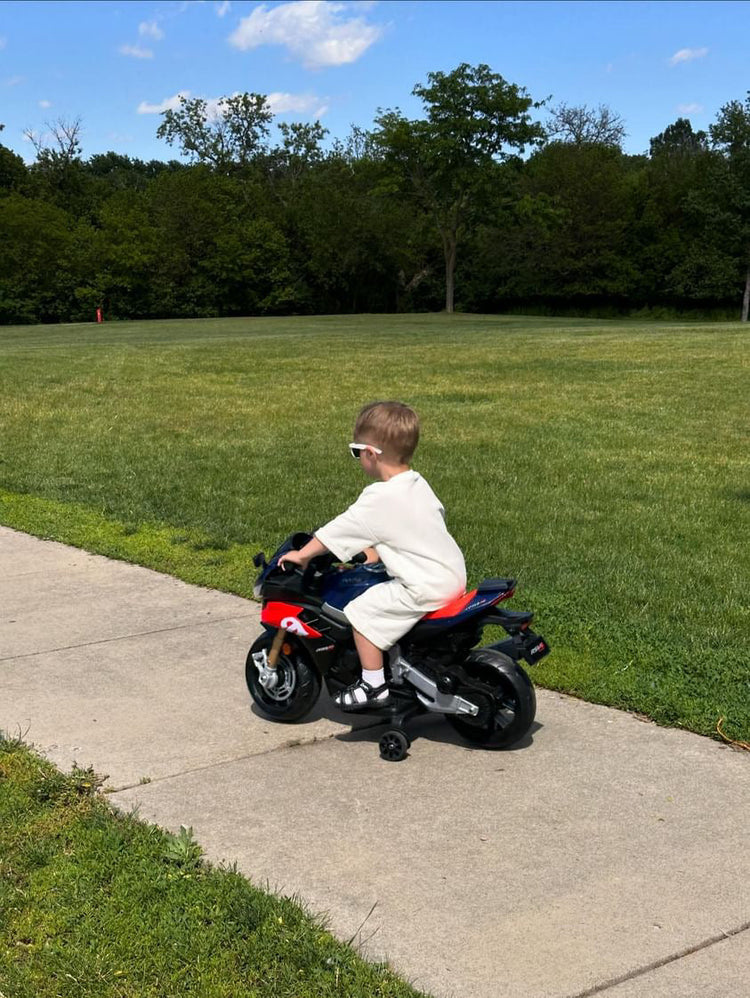 Licensed Aprilia RSV4 12V Kids Electric Ride-On Motorbike with LED