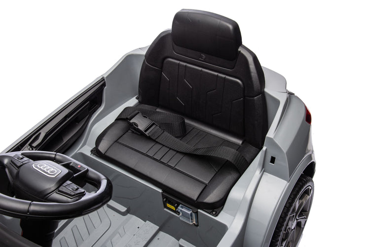 Kids ride on car with leather seat