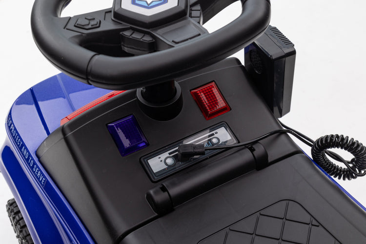 Interactive Foot-to-Floor Police Ride-On Car with Lights and Sounds