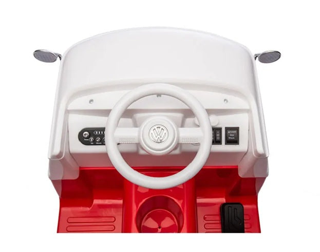 Licensed Kids Red VW 12V Volkswagen Camper Van Ride On Car with Remote