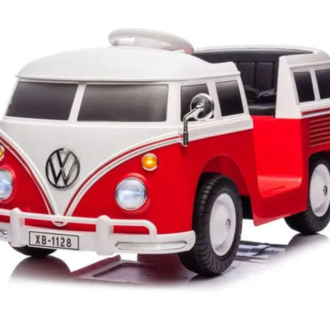 Licensed Kids Red VW 12V Volkswagen Camper Van Ride On Car with Remote