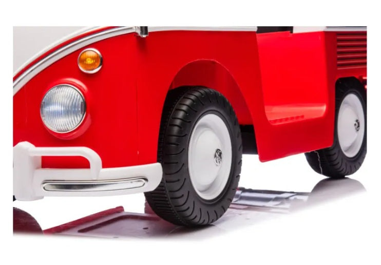 Licensed Kids Red VW 12V Volkswagen Camper Van Ride On Car with Remote