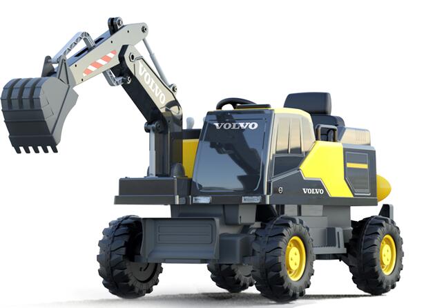 Licensed Volvo 12V Kids Electric Ride On Excavator with Remote