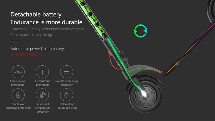 Neo Outlaw X7 Electric Scooter with Removable Battery - 350W Motor
