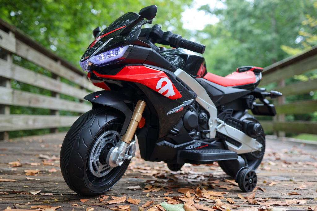 Licensed Aprilia RSV4 12V Kids Electric Ride-On Motorbike with LED
