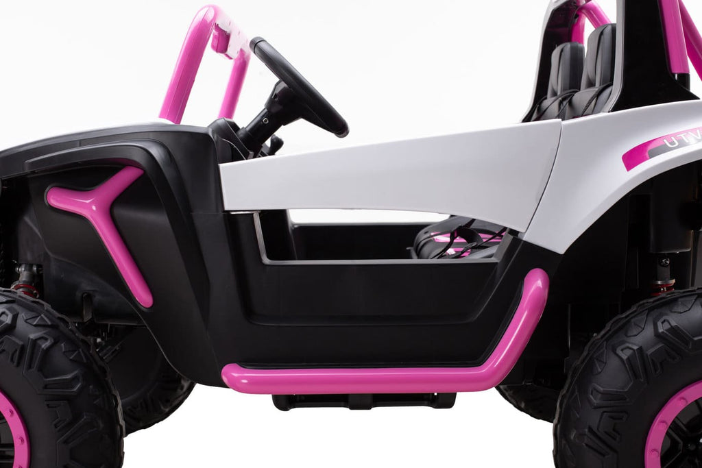 kids pink atv rid eon 24v