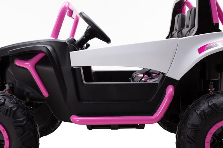 kids pink atv rid eon 24v