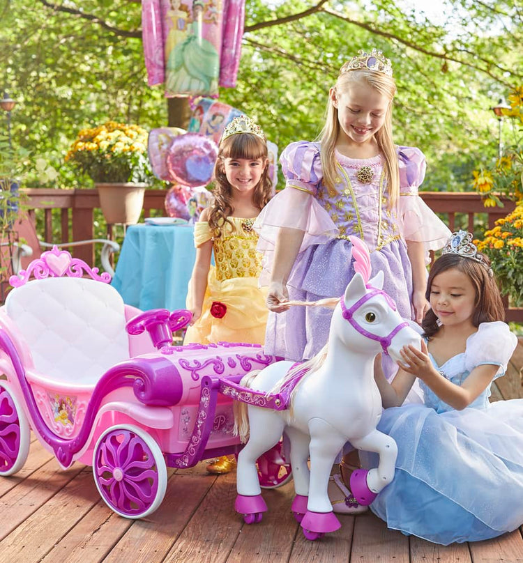 Disney Princess 6V Royal Horse and Carriage Electric Ride-On Toy