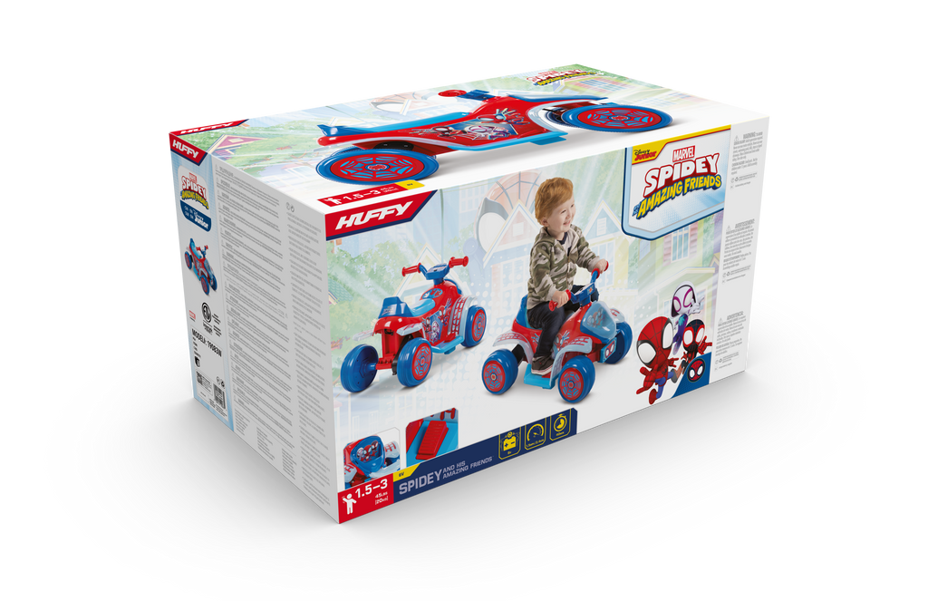 Spiderman Kids Electric Quad Bike 6V Ride On Toy for Ages 1.5 to 3