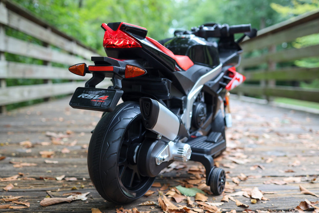 Licensed Aprilia RSV4 12V Kids Electric Ride-On Motorbike with LED
