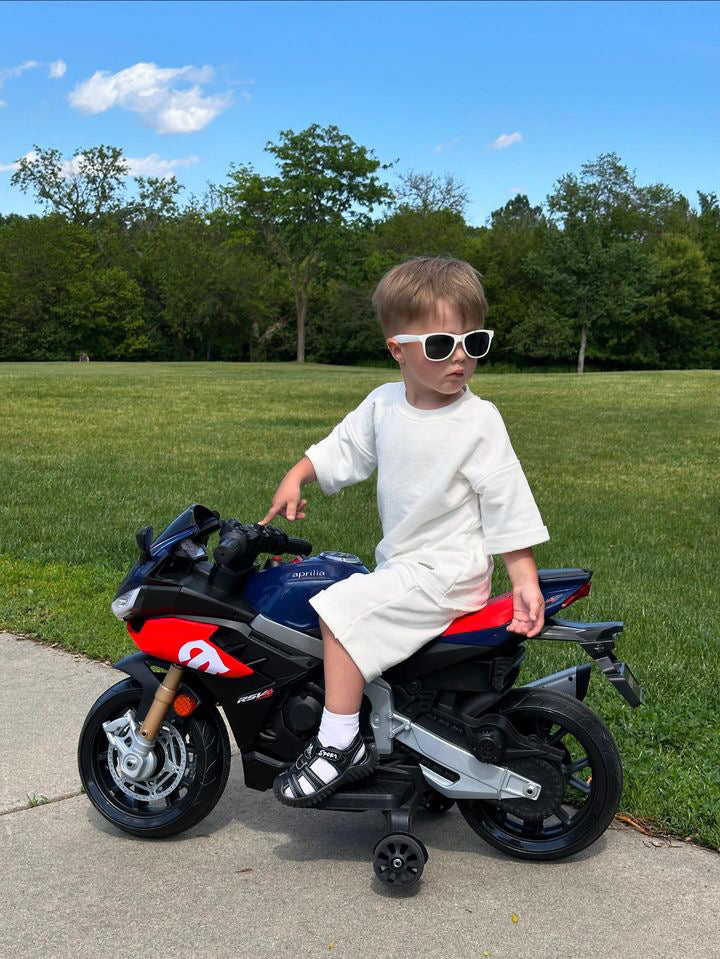 Licensed Aprilia RSV4 12V Kids Electric Ride-On Motorbike with LED