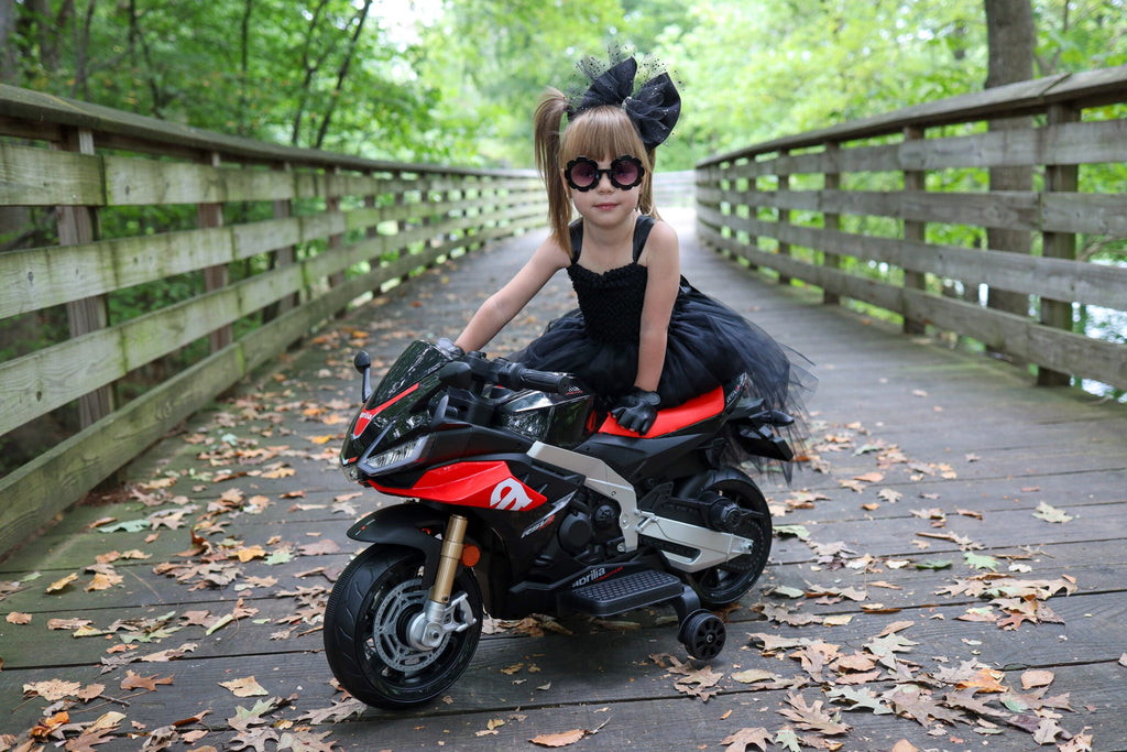 Licensed Aprilia RSV4 12V Kids Electric Ride-On Motorbike with LED