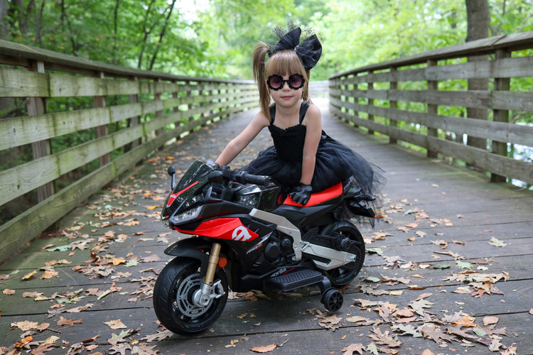 Licensed Aprilia RSV4 12V Kids Electric Ride-On Motorbike with LED