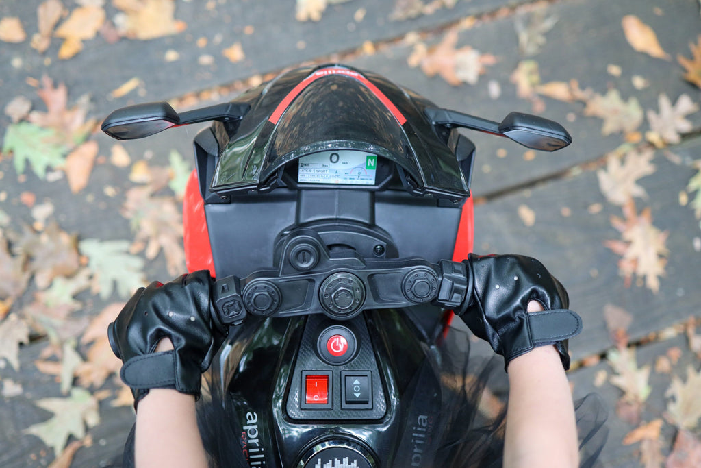 Licensed Aprilia RSV4 12V Kids Electric Ride-On Motorbike with LED