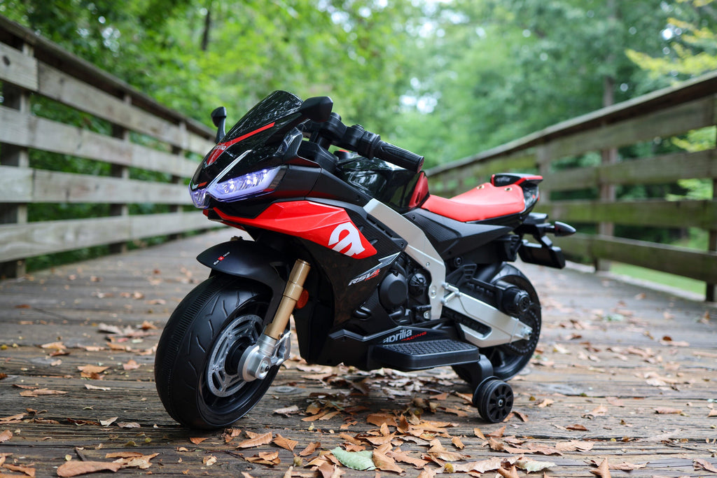 Licensed Aprilia RSV4 12V Kids Electric Ride-On Motorbike with LED