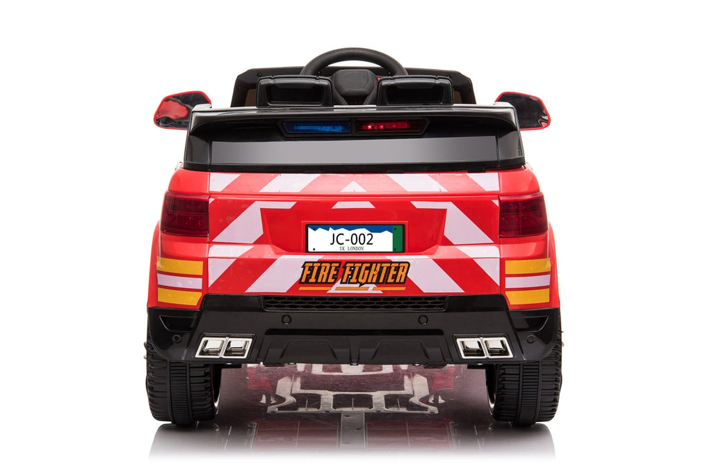 Kids 12V 2-Seat Battery Powered Fire Engine Truck with Remote Control