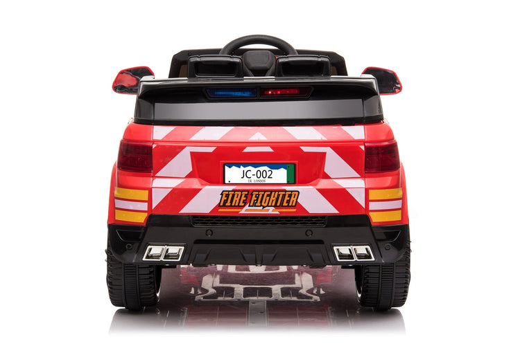 Kids 12V 2-Seat Battery Powered Fire Engine Truck with Remote Control