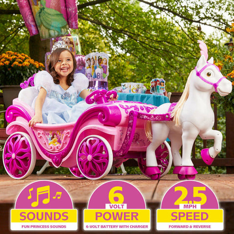girls horse and carriage ride on