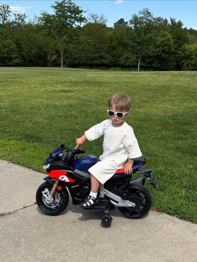 Licensed Aprilia RSV4 12V Kids Electric Ride-On Motorbike with LED