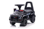 Black foot-to-floor police car for toddlers