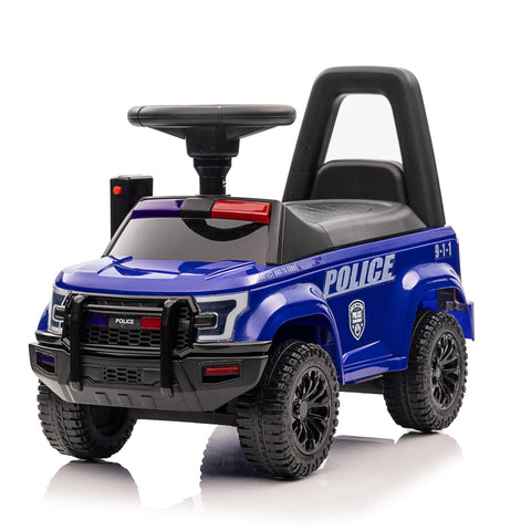Black foot-to-floor police car for toddlers