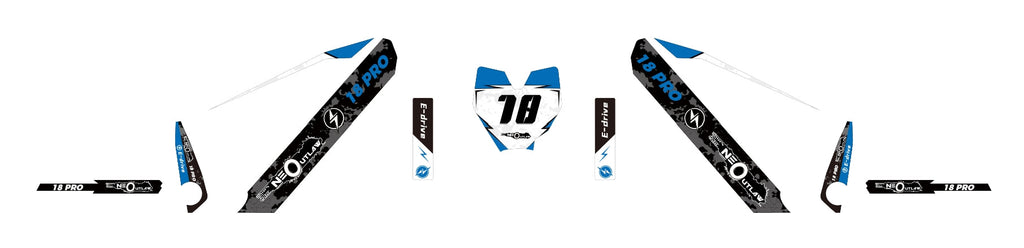 Neo Outlaw 18" Surge Bike Replacement Vinyl Sticker Decal Set