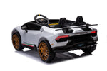 2 seater Lamborghini white kids car
