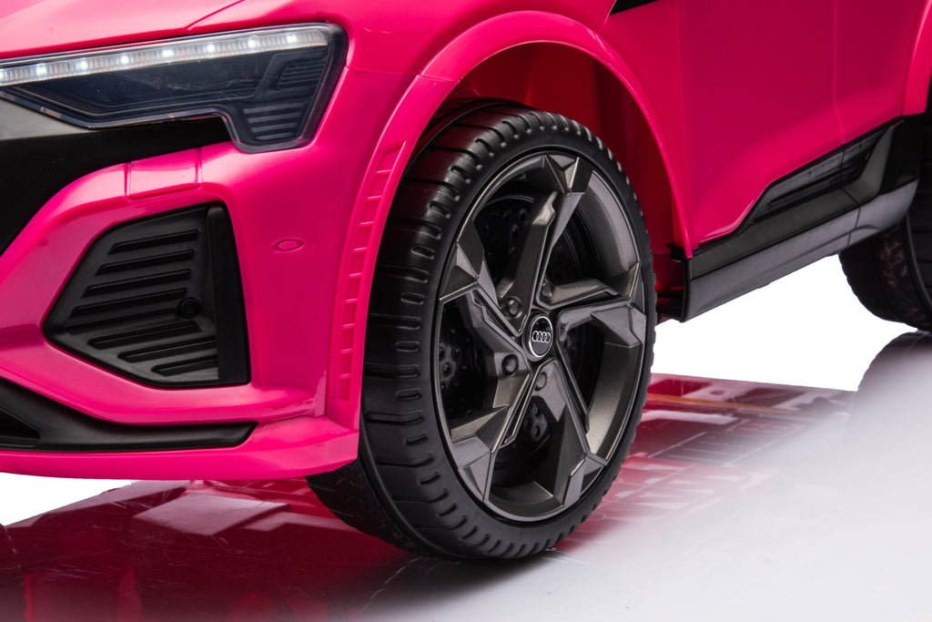 Barbie Pink Audi SQ8 for kids with rubber wheels