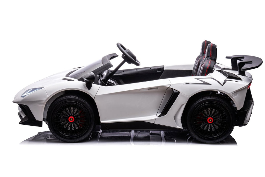 White XXL 2 Seater Lamborghini Ride on