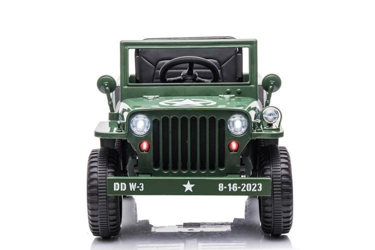 Kids Willys Jeep ride-on car, electric powered