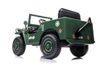 Vintage military style ride-on Jeep for young adventurers