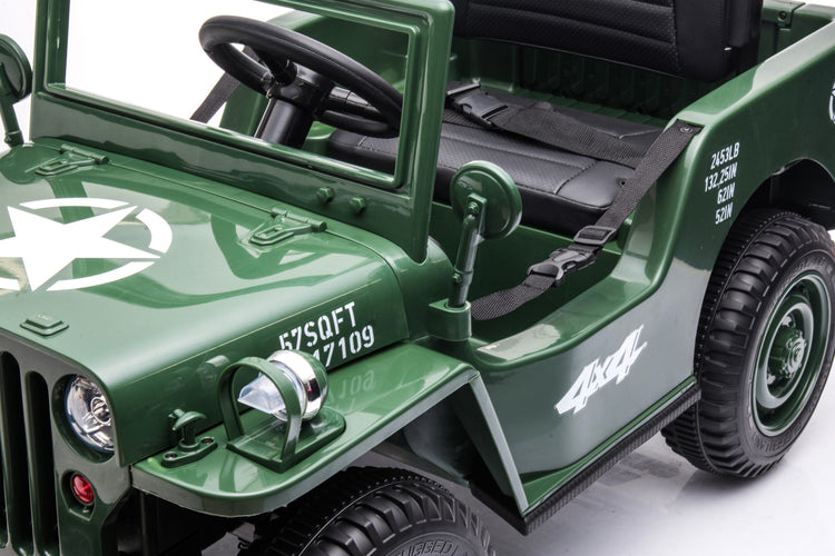 Outdoor fun with a kids Willys Jeep ride-on toy