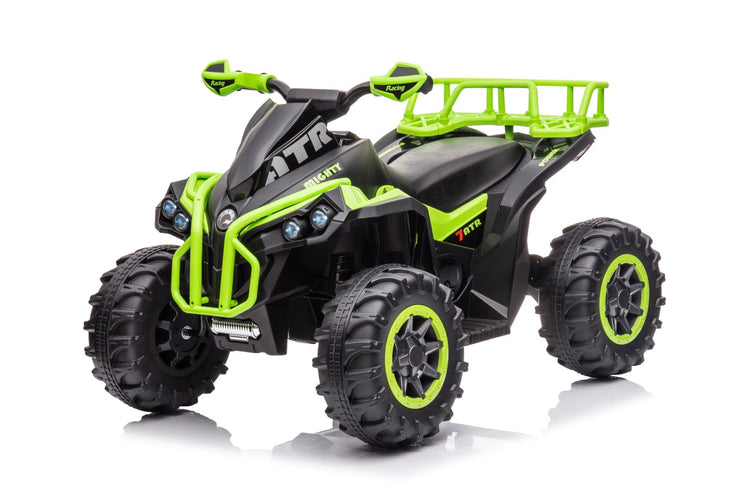 Kids 12V Electric Ride-On Quad Bike with EVA Wheels and Storage