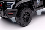 Kids' ride-on police car, foot powered, black