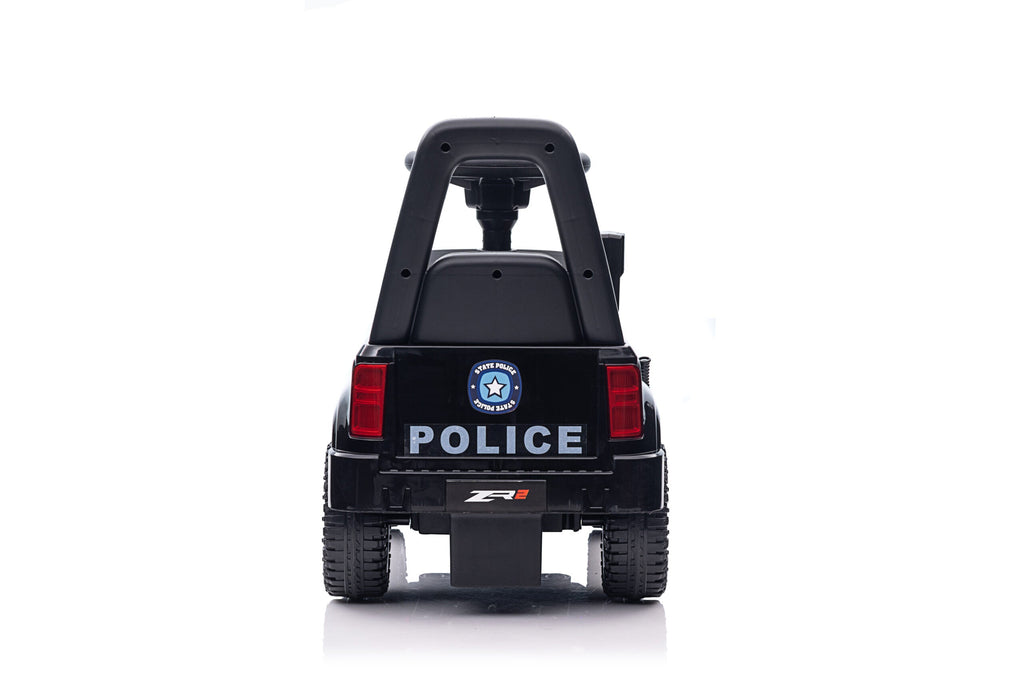Indoor/outdoor police car toy for toddlers, black