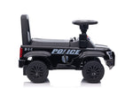 Durable foot-to-floor police car for boys and girls, black