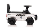 Police play car for toddlers, foot-driven, white