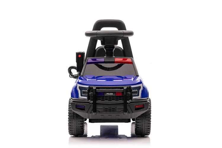 Police play car for toddlers, foot-driven, blue