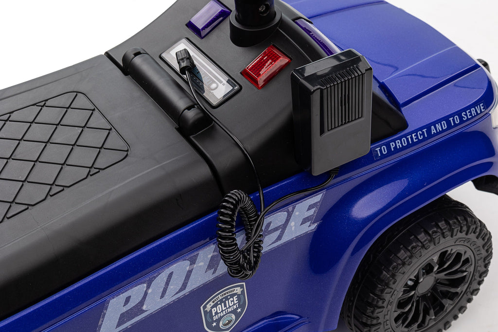 Interactive Foot-to-Floor Police Ride-On Car with Lights and Sounds