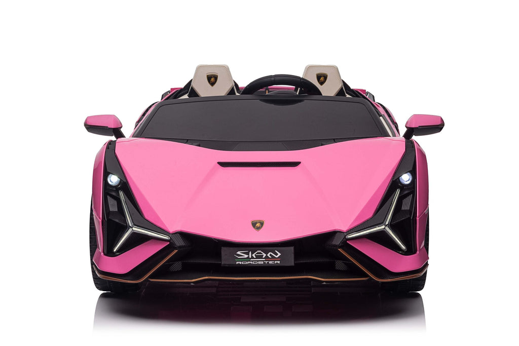 Kids 2 Seater Lamborghini Sian Ride On Car - Pink