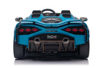 Blue Lamborghini Sian for Two Riders