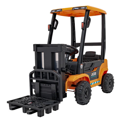 Licensed JCB Forklift 12V Kids Electric Ride On Tractor Yellow