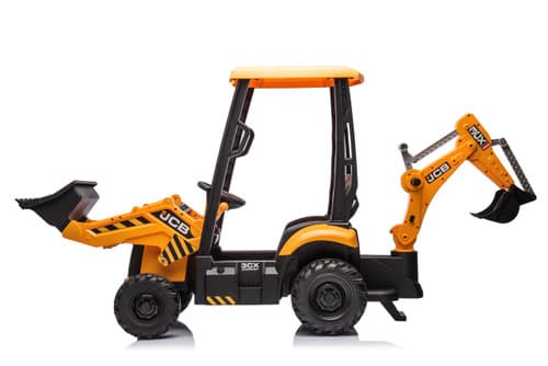 JCB 12V Electric Ride-On Kids Tractor with Front Loader and Backhoe