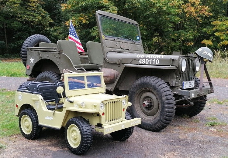 Khaki Jeep Kids Ride on