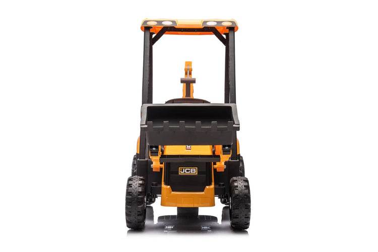 JCB 12V Electric Ride-On Kids Tractor with Front Loader and Backhoe