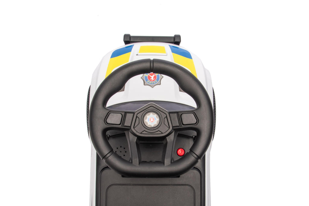 Neo G28 Police Push Along Ride-On Car for Kids with Music and Lights