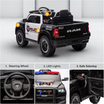 Official Licensed Dodge Ram 12V Kids Ride On Police Car with Remote