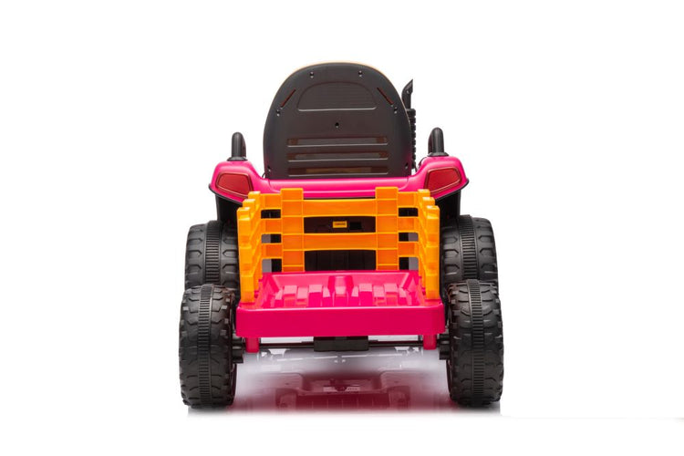 12V Green Kids Electric Ride-On Tractor with Remote and Leather Seat