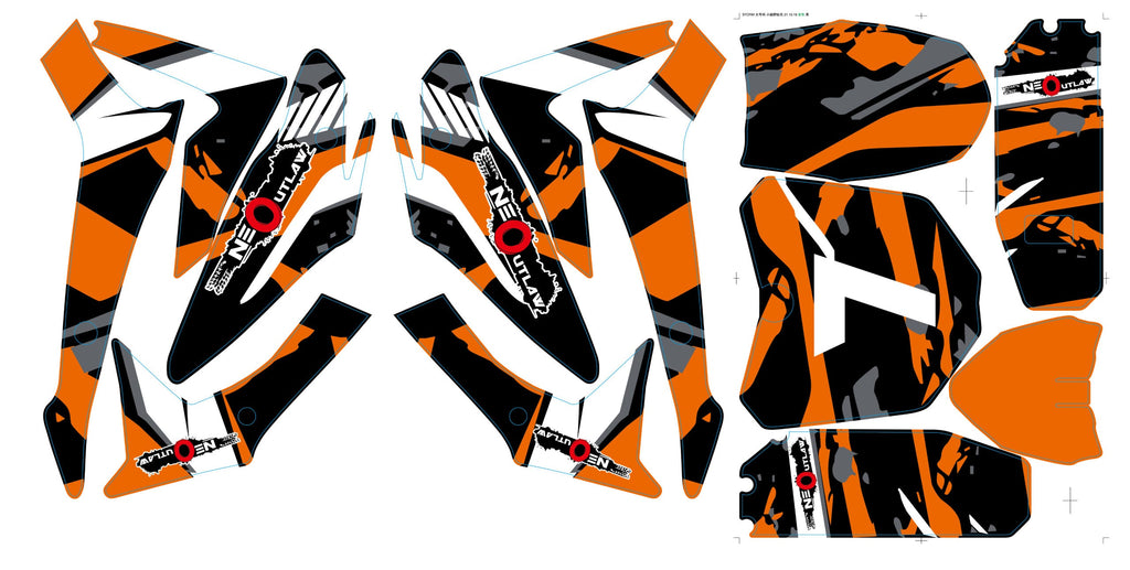 Neo HP110E 1200W Stickers Orange