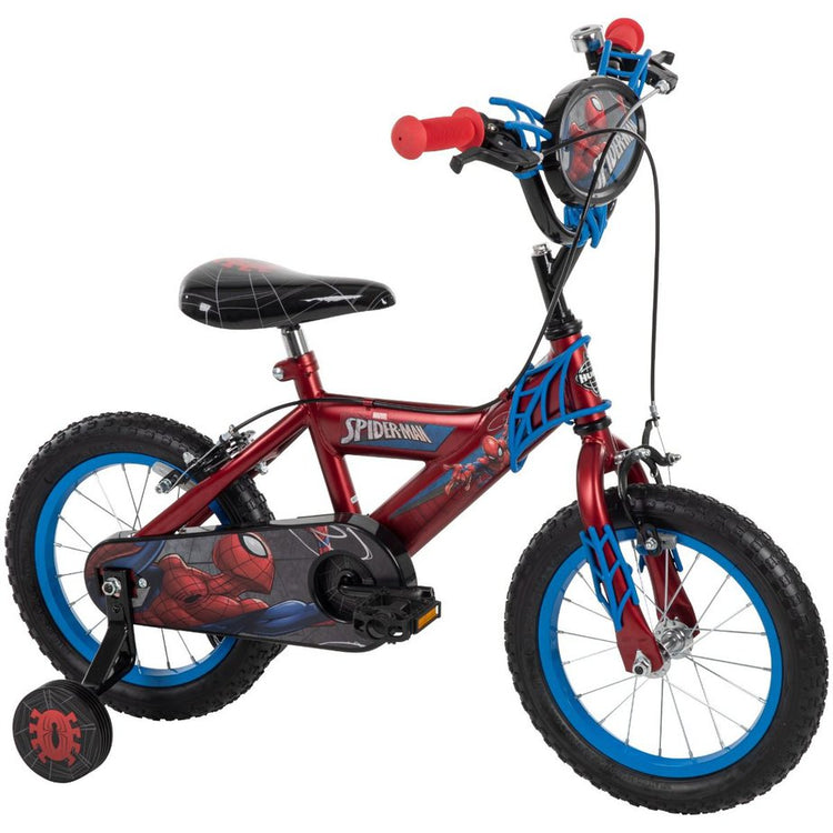 Official Licensed Marvel Spider-Man 14 Inch Kids Bike with Stabilisers